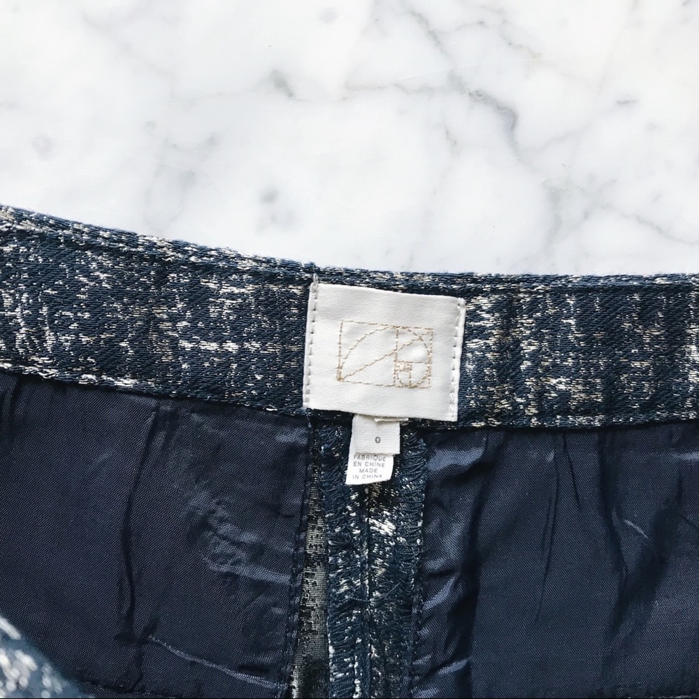 Anthropologie Coquille Metallic Trouser Shorts - Picture 3 of 5